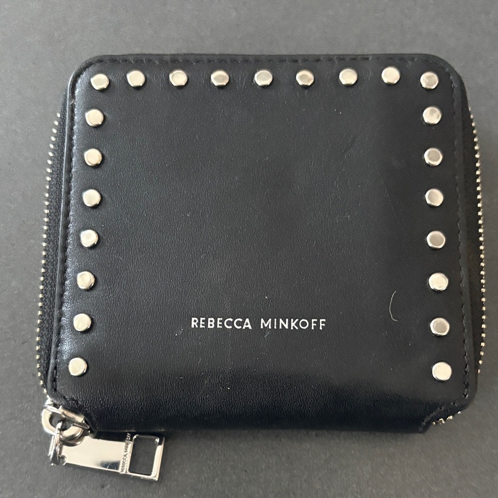 Rebecca Minkoff Black Wallet with Silver Accents